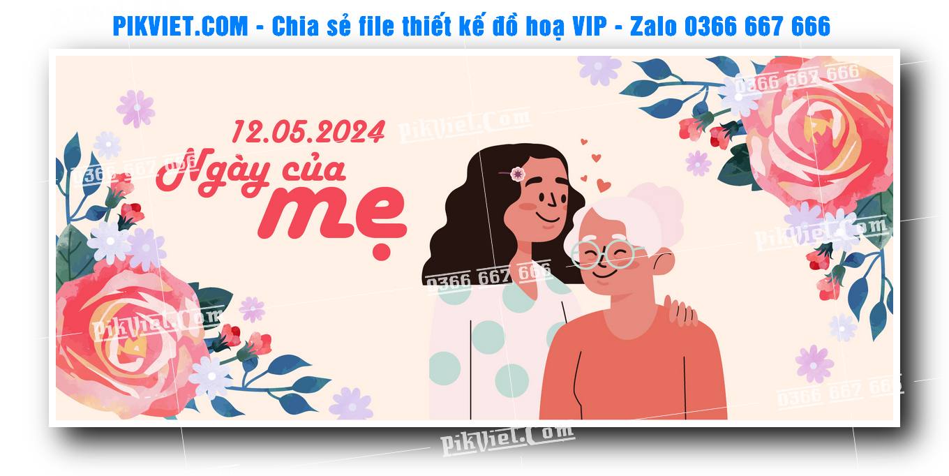 Phông nền ngày của mẹ file vector 03