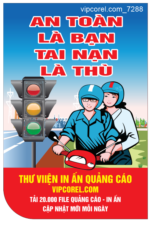 Pano nông thông mới – An toàn là bạn tai nạn là thù file corel