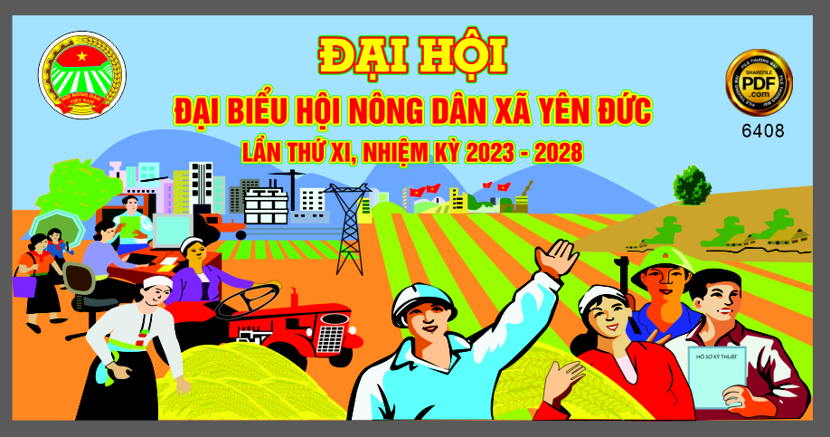 Backdrop Đại hội đại hội đại biểu hội nông dân xã Yên Đức