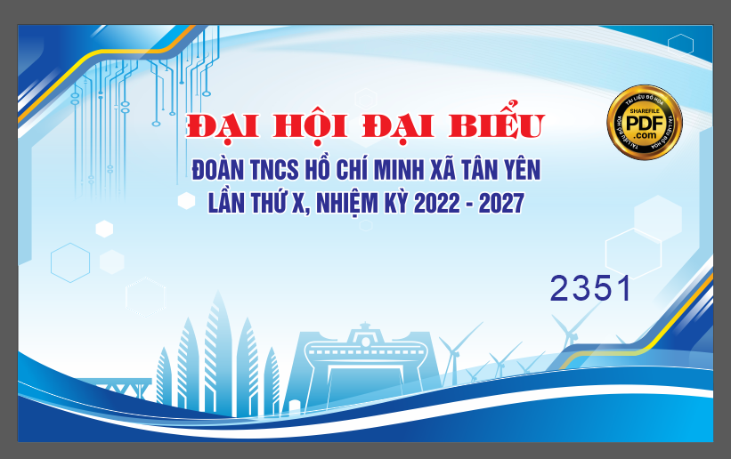 Phông đại hội đại biểu đoàn TNCS Hồ Chí Minh xã Tân Yên