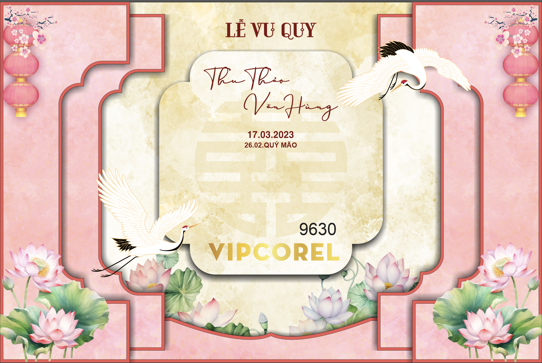 Backdrop sân khấu đám cưới 2024 vector #65
