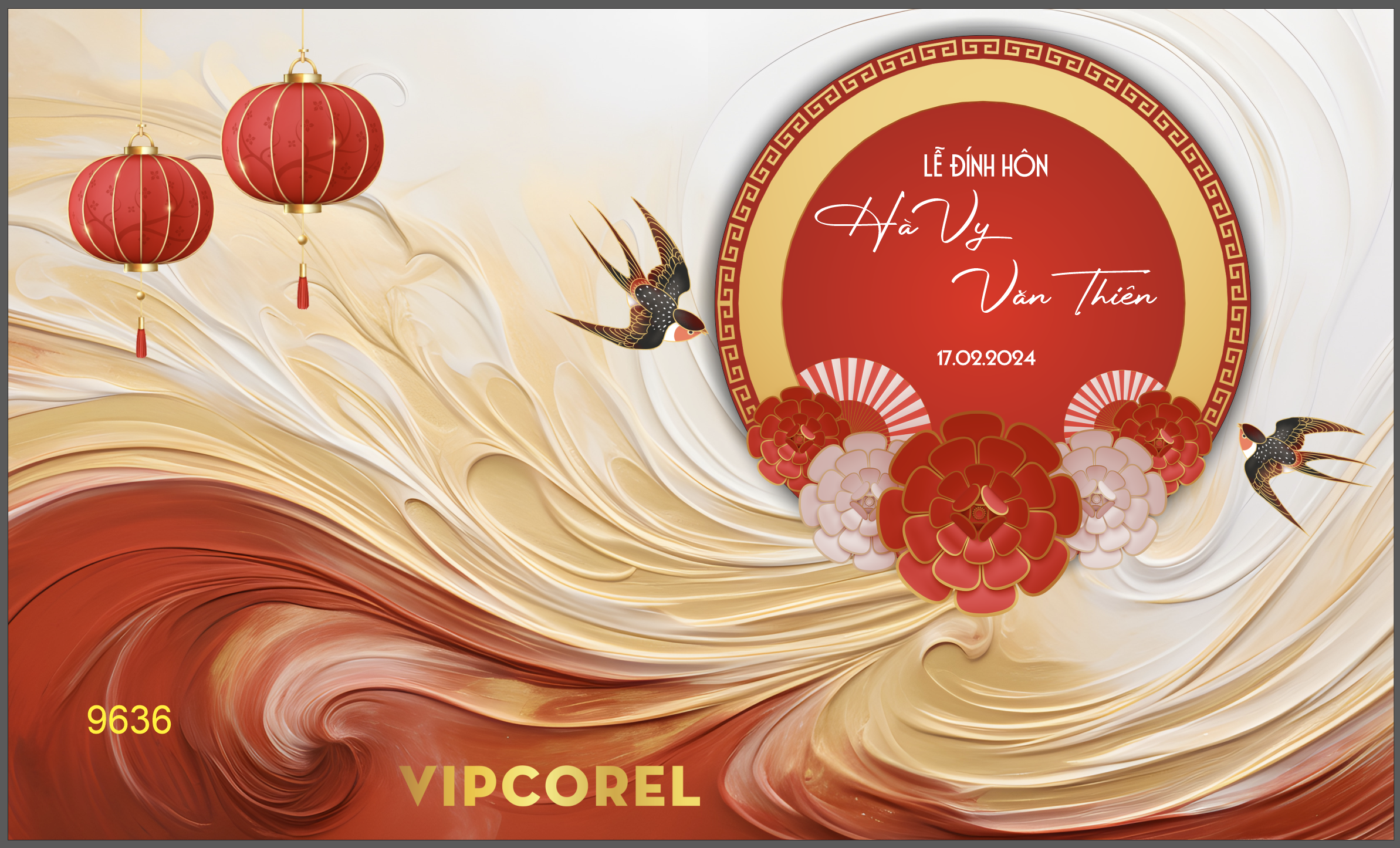 Backdrop sân khấu đám cưới 2024 vector #71