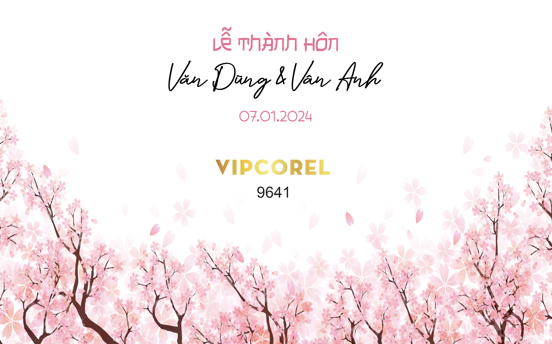 Backdrop sân khấu đám cưới 2024 vector #76