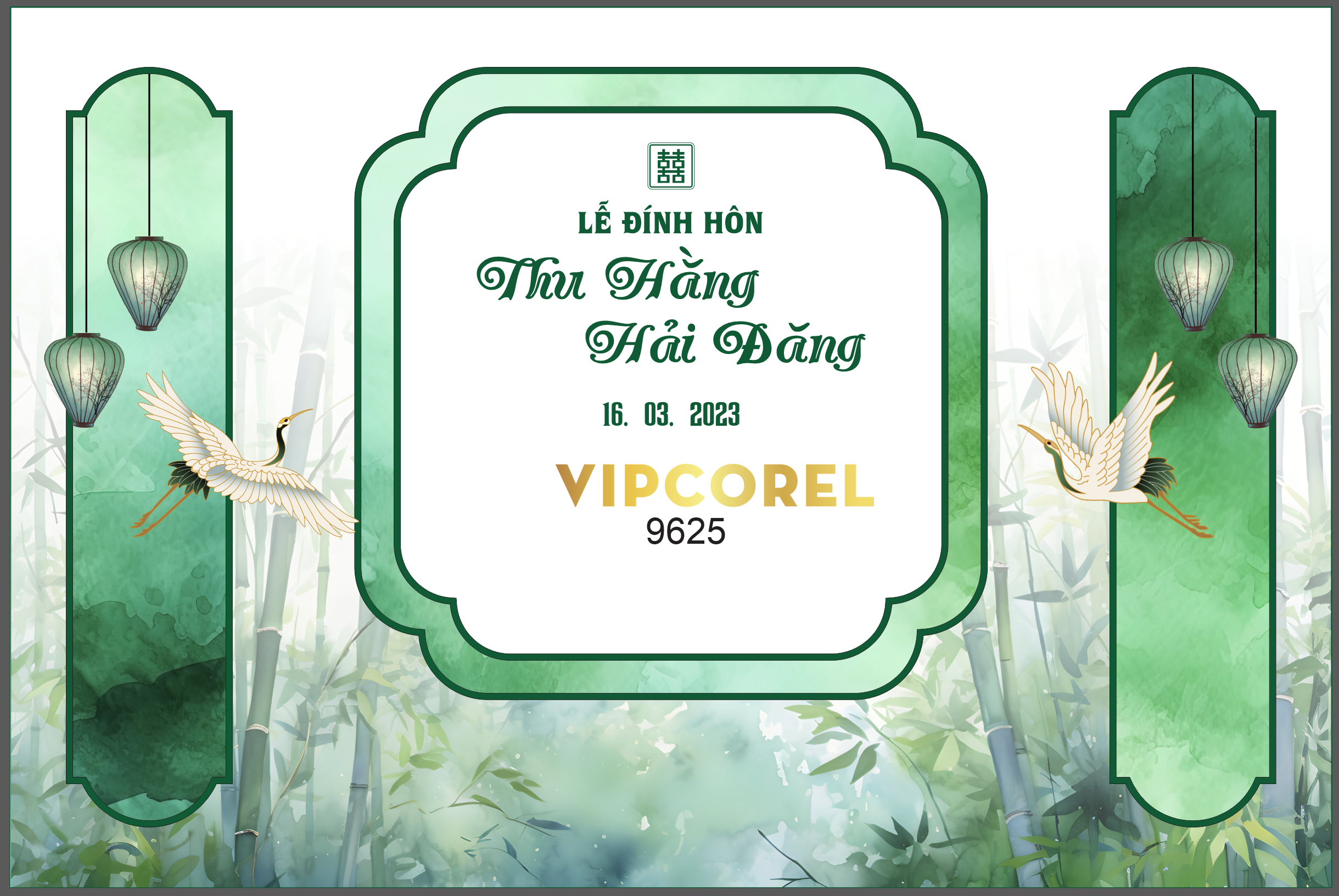 Backdrop sân khấu đám cưới 2024 vector #60