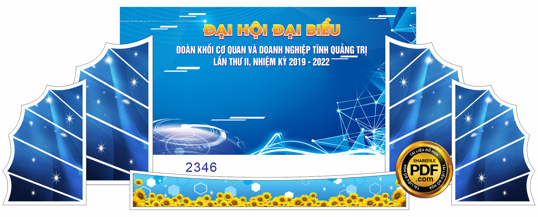 Khánh tiết trang trí đại hội đại biểu khối cơ quan và doanh nghiệp