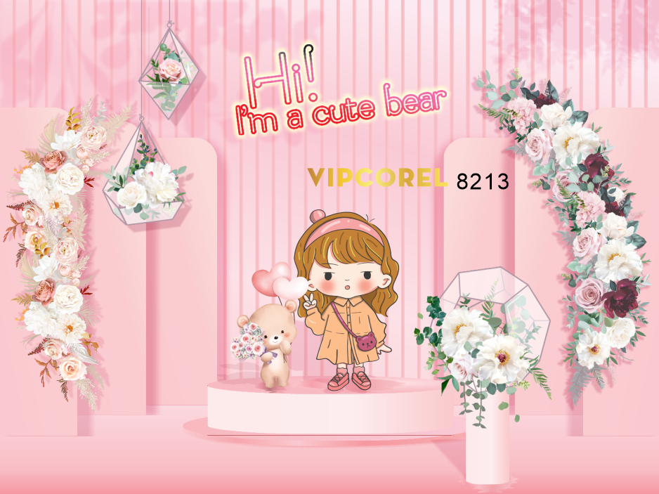 Backdrop sân khấu đám cưới 2023 #15 file corel