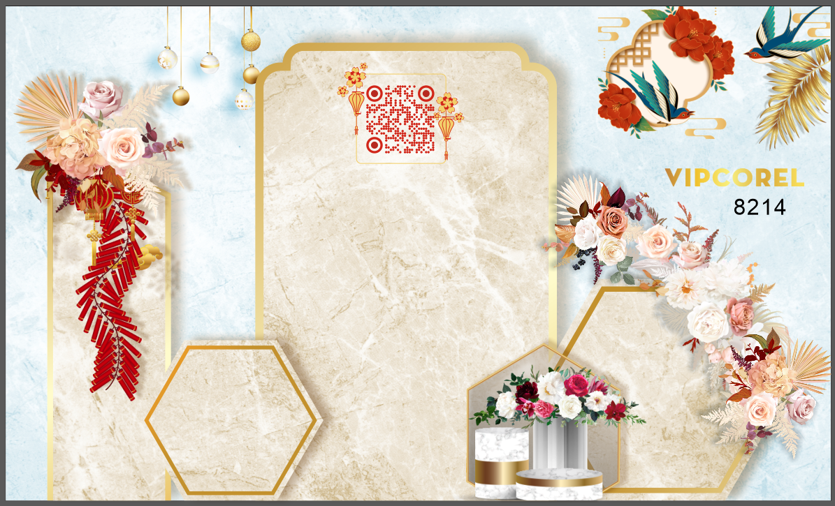 Backdrop sân khấu đám cưới 2023 #16 file corel