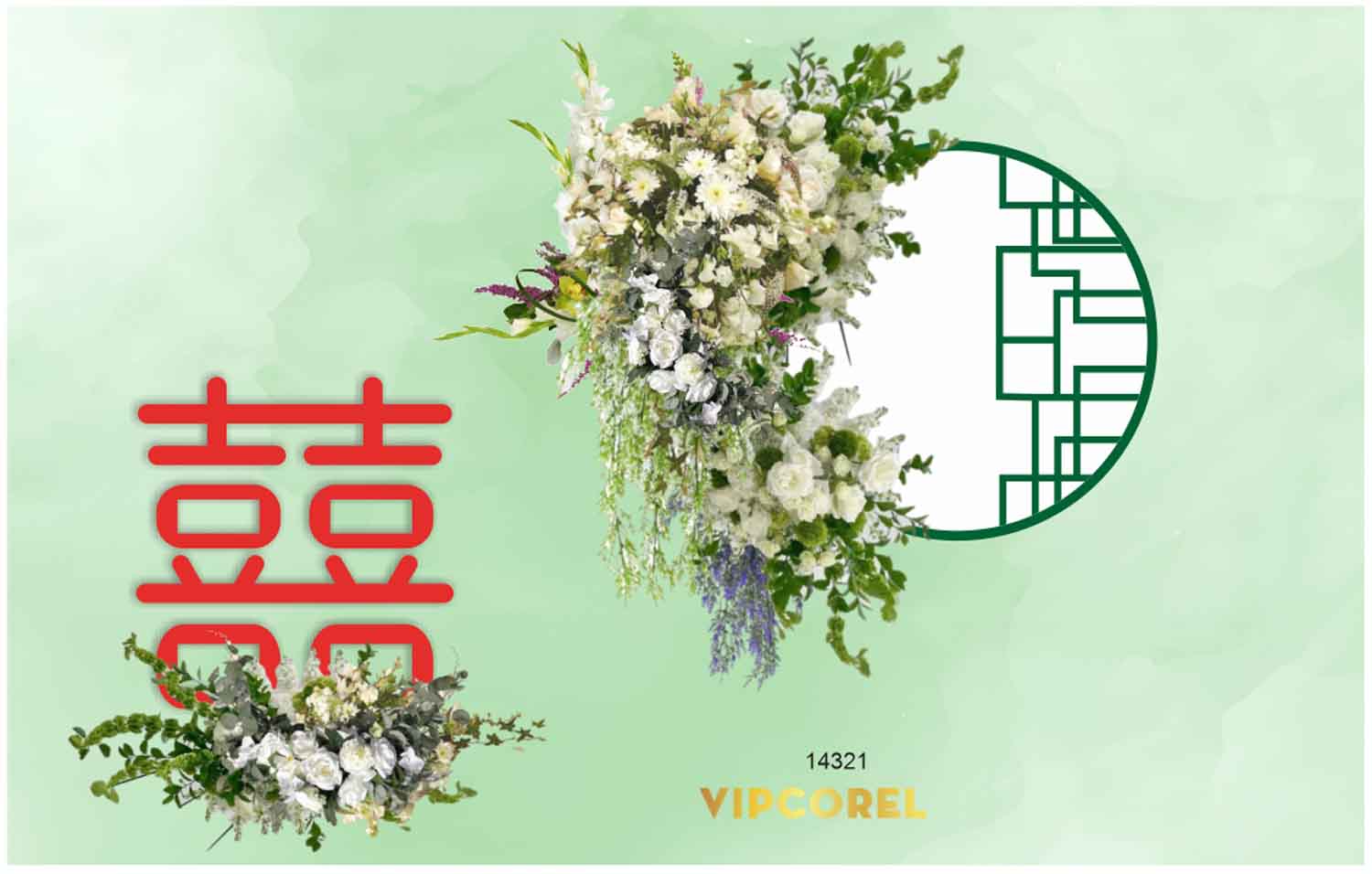 Backdrop sân khấu đám cưới 2024 vector #100