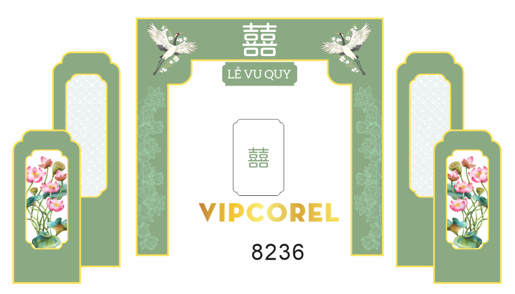 Backdrop sân khấu đám cưới 2023 #38 file corel
