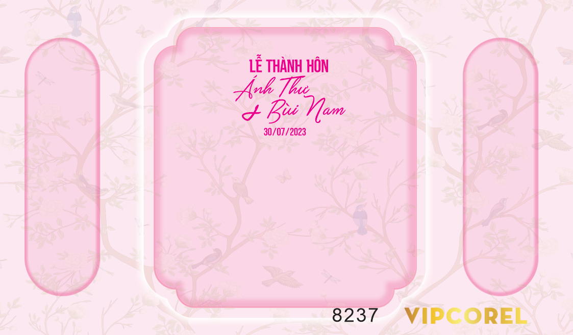 Backdrop sân khấu đám cưới 2023 #39 file corel