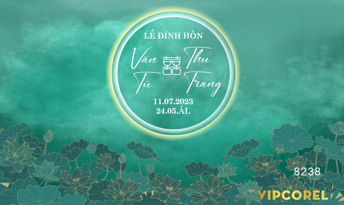 Backdrop sân khấu đám cưới 2023 #40 file corel