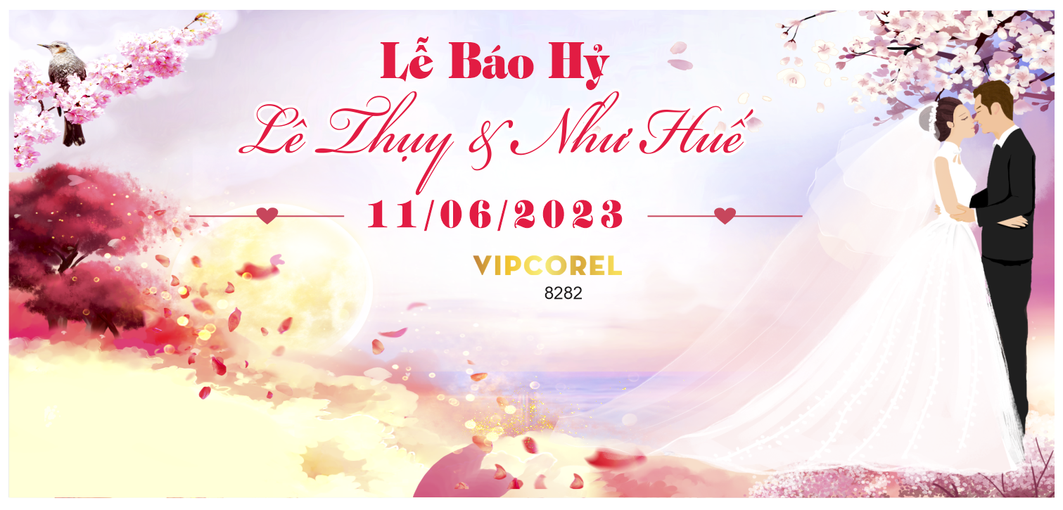 Backdrop sân khấu đám cưới 2023 #42 file corel