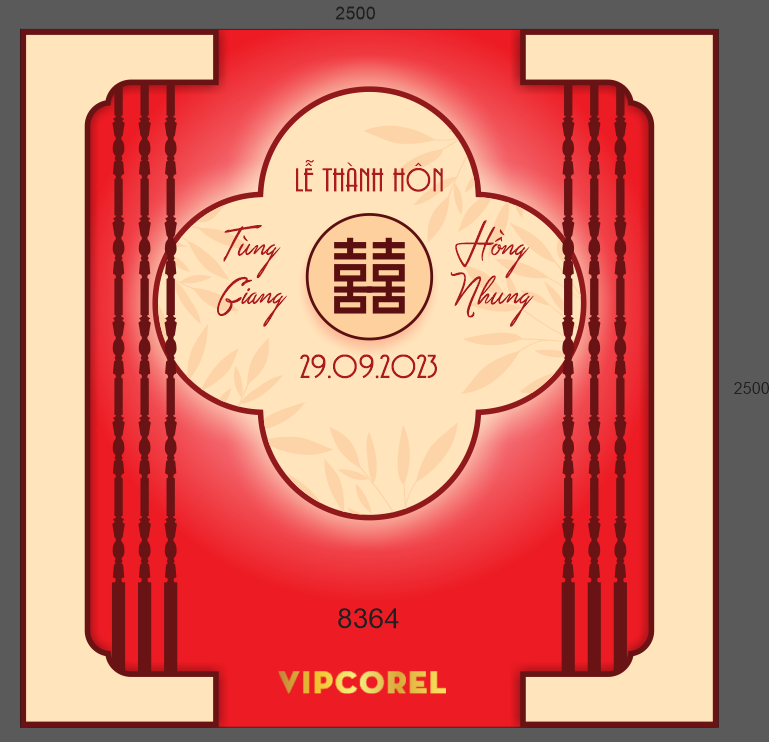 Backdrop sân khấu đám cưới 2023 #50 file corel
