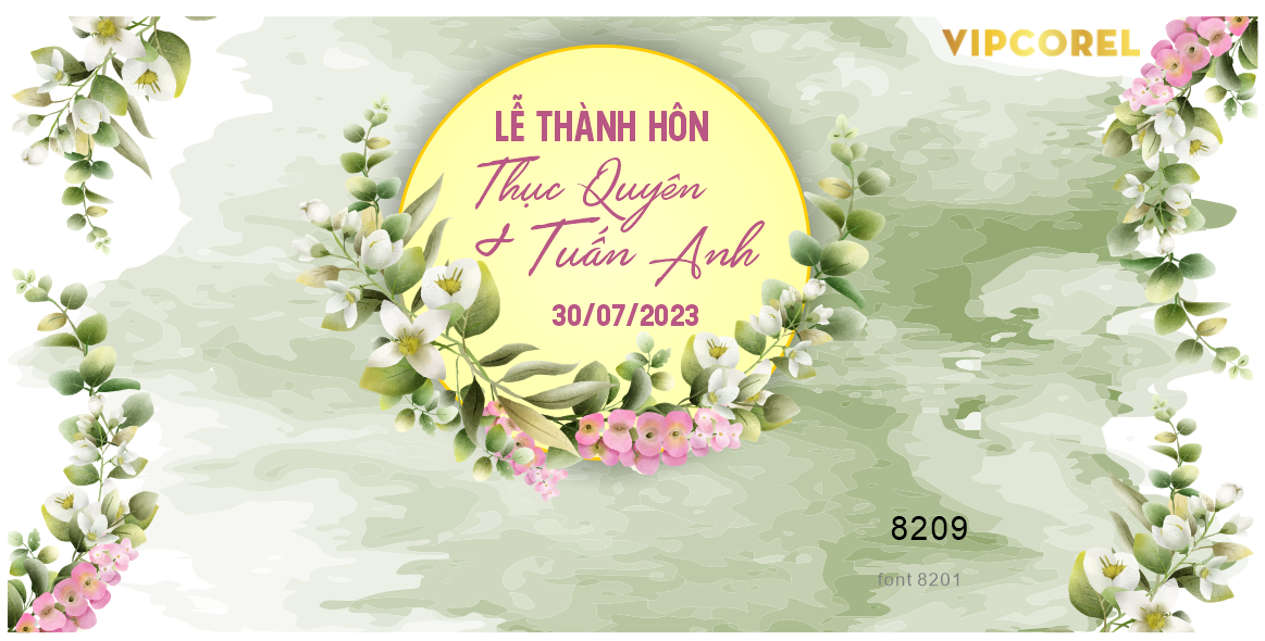 Backdrop sân khấu đám cưới 2023 #13 file corel