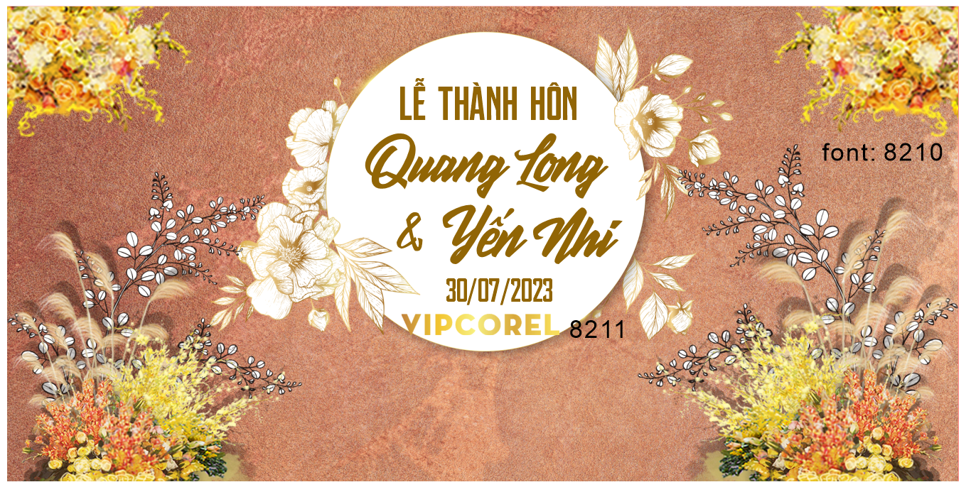 Backdrop sân khấu đám cưới 2023 #14 file corel