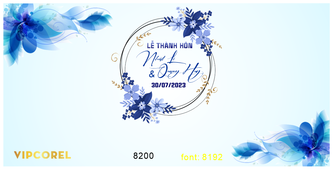 Backdrop sân khấu đám cưới 2023 #7 file corel