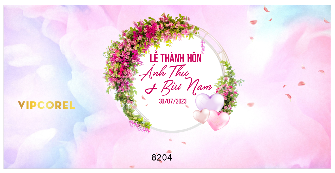 Backdrop sân khấu đám cưới 2023 #9 file corel