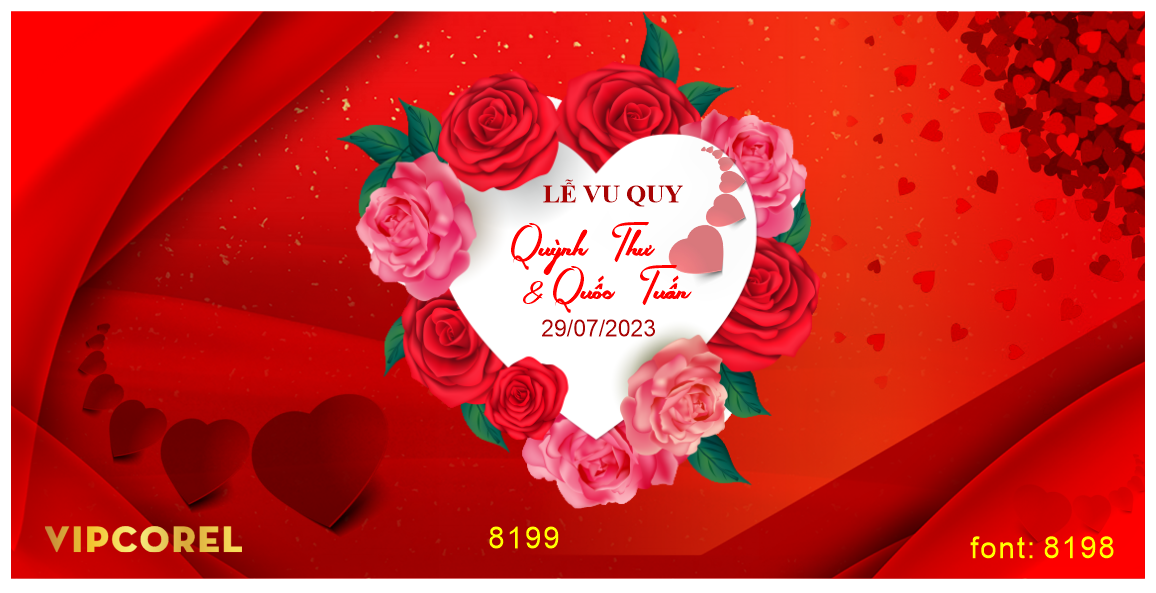 Backdrop sân khấu đám cưới 2023 #6 file corel