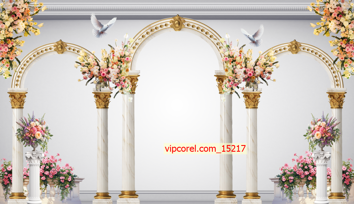 Backdrop trang trí đám cưới 2025 wedding vector #115