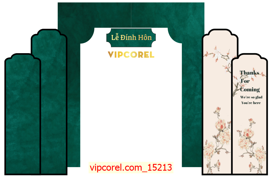 Backdrop trang trí đám cưới 2025 wedding vector #111