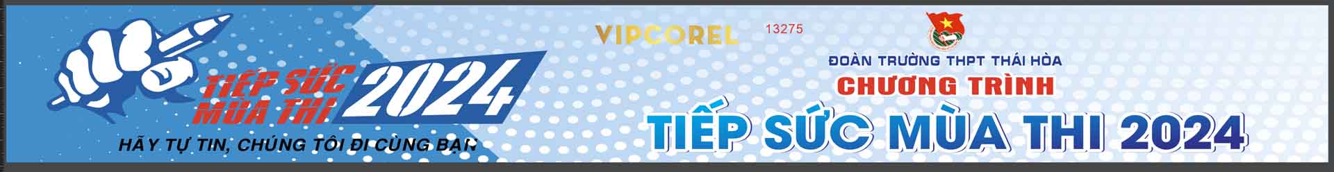 Băng rôn chương trình tiếp sức mùa thi 2024 vector