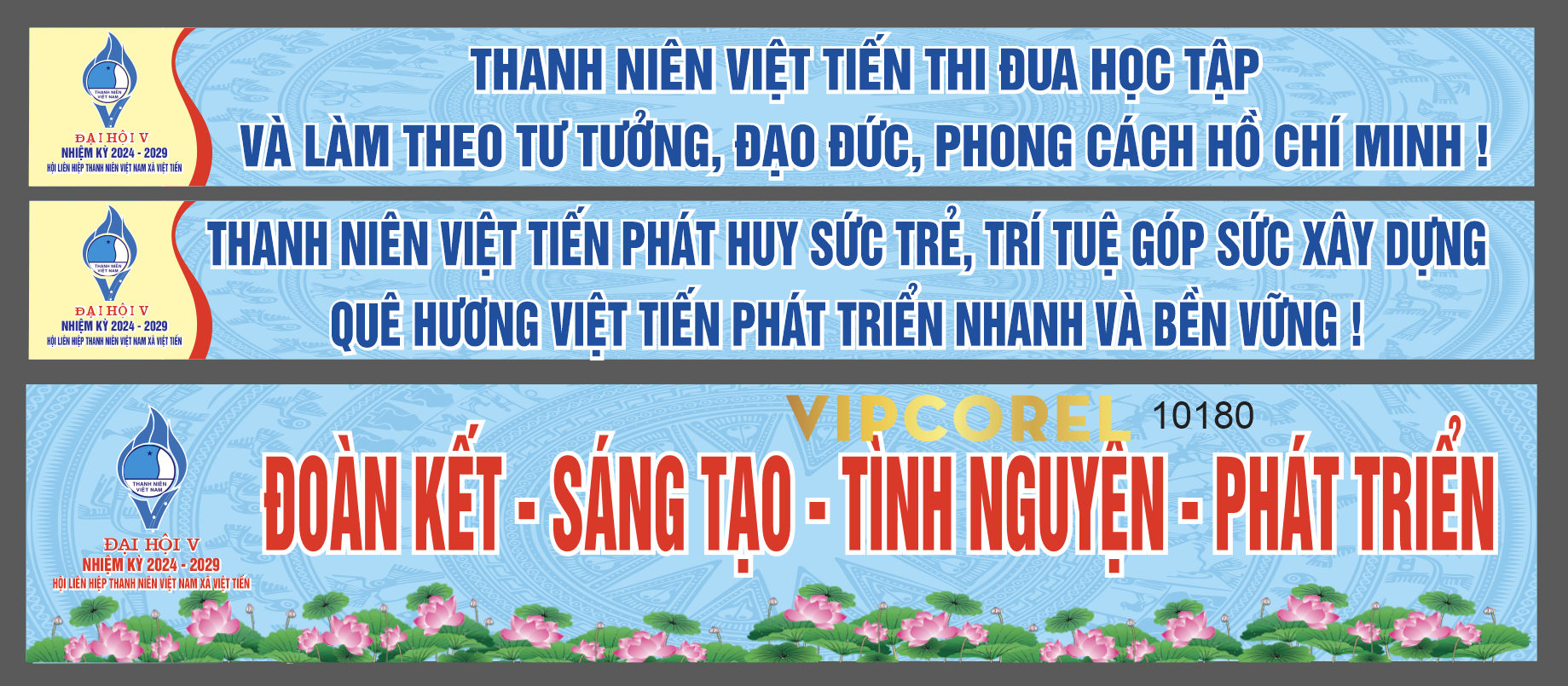 Băng rôn đại hội đại biểu hội liên hiệp thanh niên