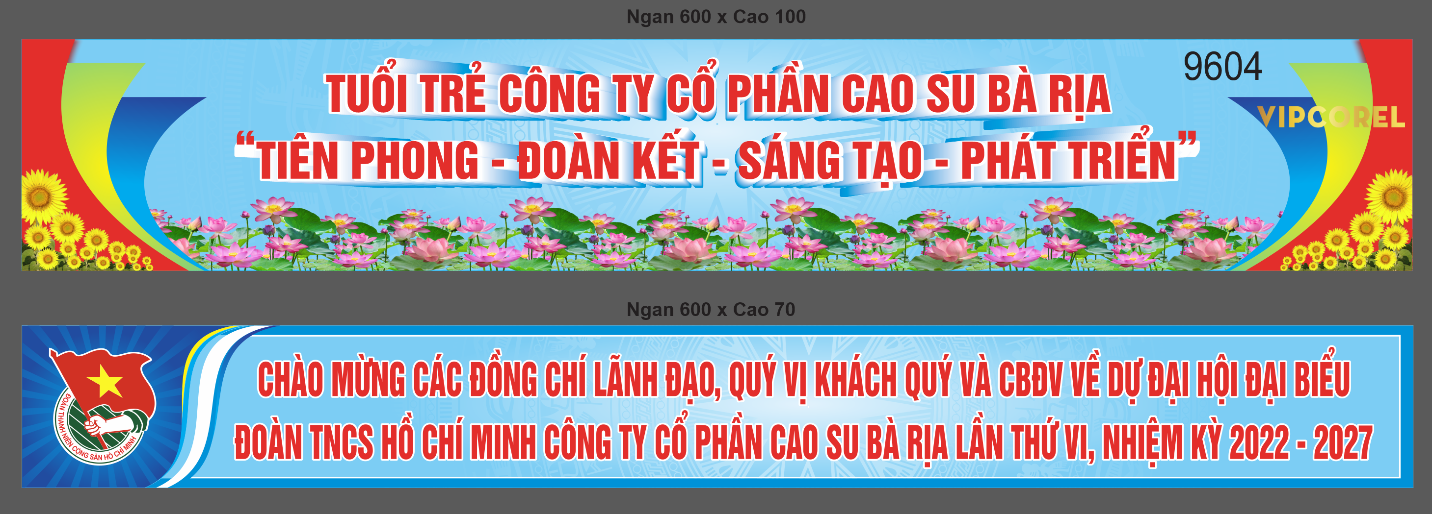 Băng rôn đại hội đại biểu đoàn TNCS Hồ Chí Minh 2024