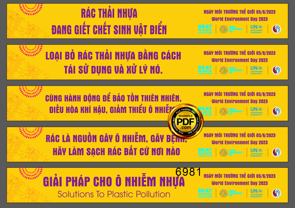 Băng rôn ngày môi trường thế giới 2023 file corel
