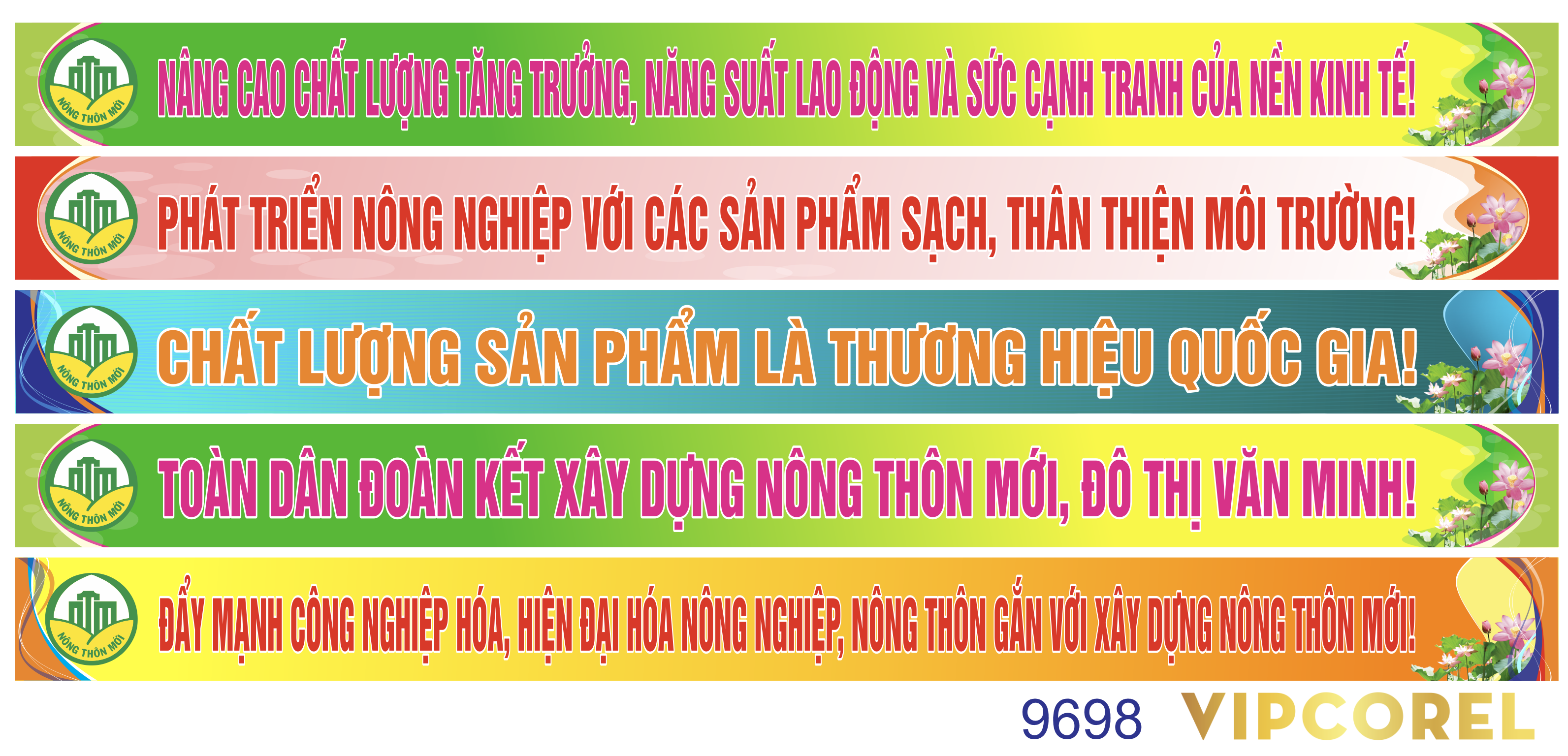 Băng rôn xây dựng nông thôn mới – đô thị văn minh
