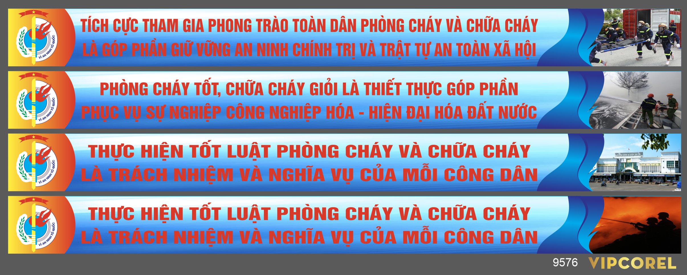 Băng rôn phong trào toàn dân phòng cháy chữa cháy