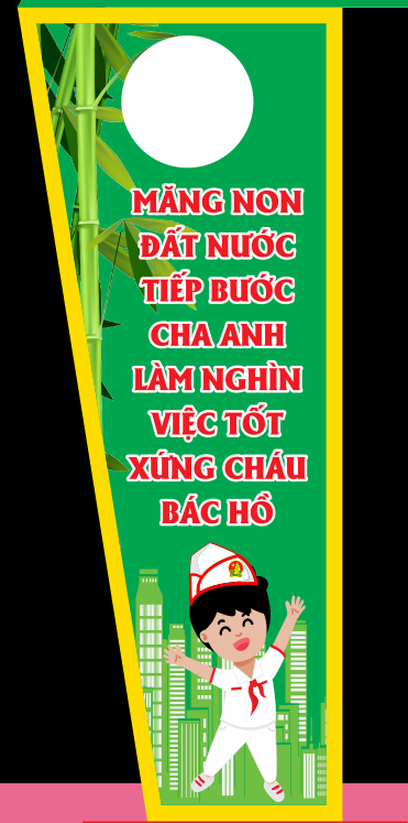 Cổng dự đại hội cháu ngoan Bác Hồ file vector