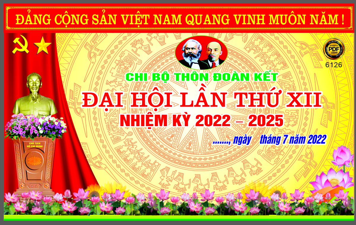Market Đại hội lần thứ XII chi bộ thôn Đoàn Kết file corel