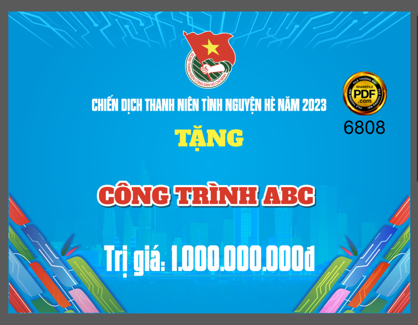 Thanh niên tình nguyện mùa hè 2023 tặng công trình