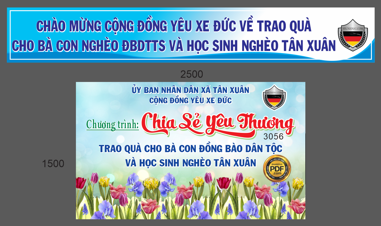 Market chương trình Chia sẻ yêu thương – trao quà file Corel