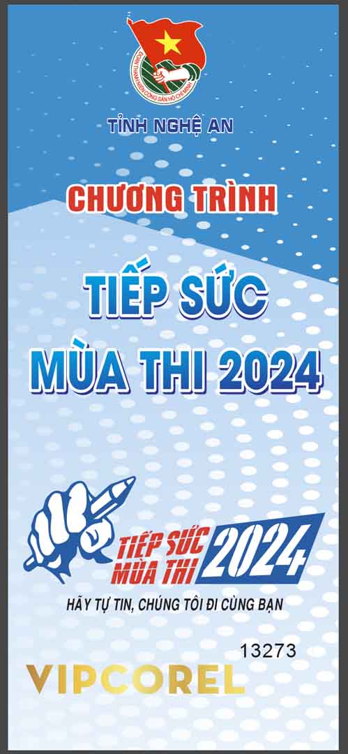 Standee chương trình tiếp sức mùa thi 2024 vector