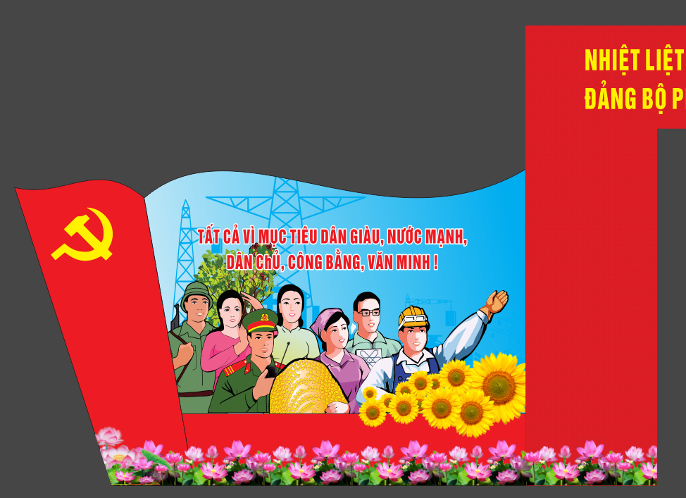 Market trang trí cổng chào mừng đại hội file corel