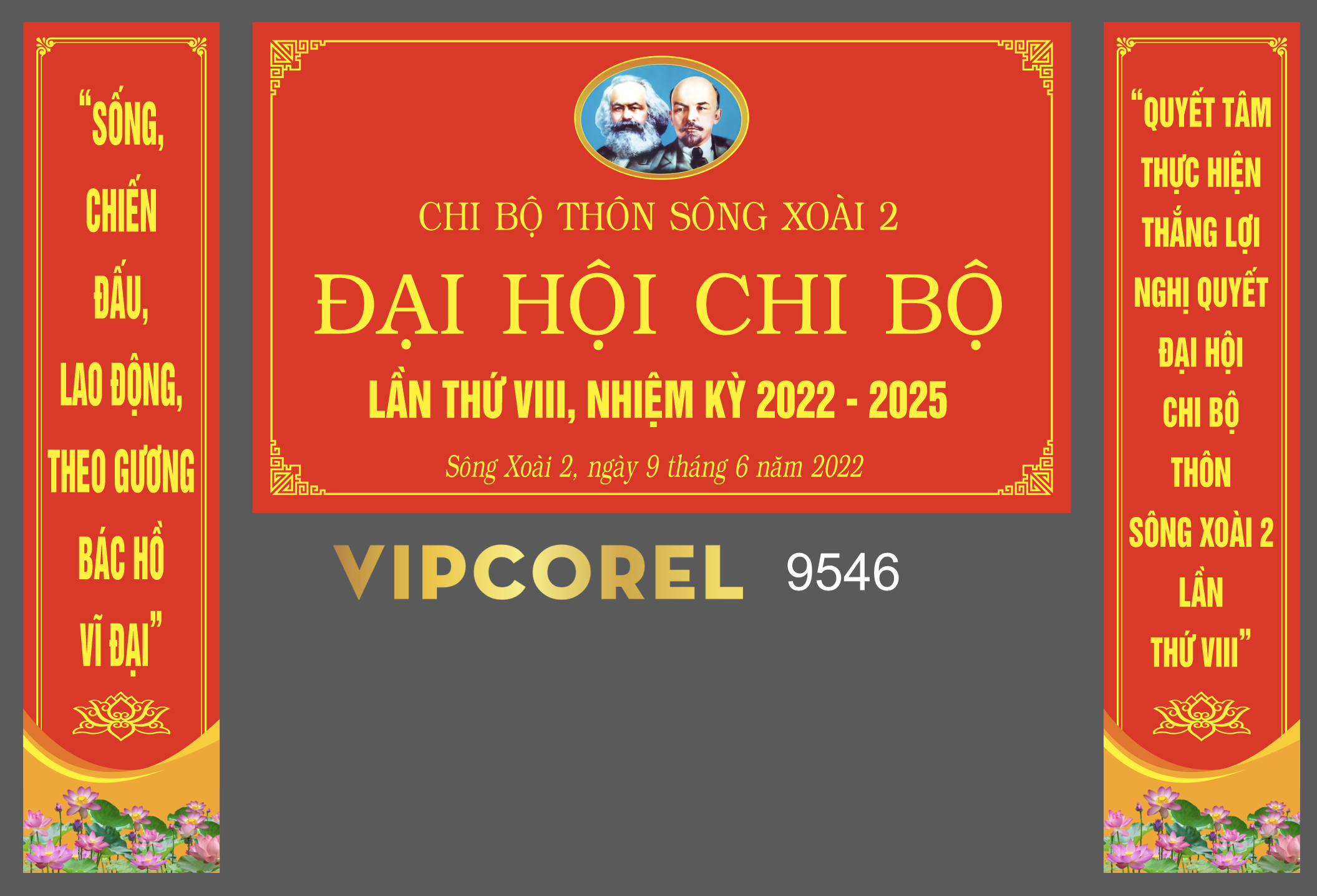 Market đại hội chi bộ thôn Sông Xoài 2 file corel