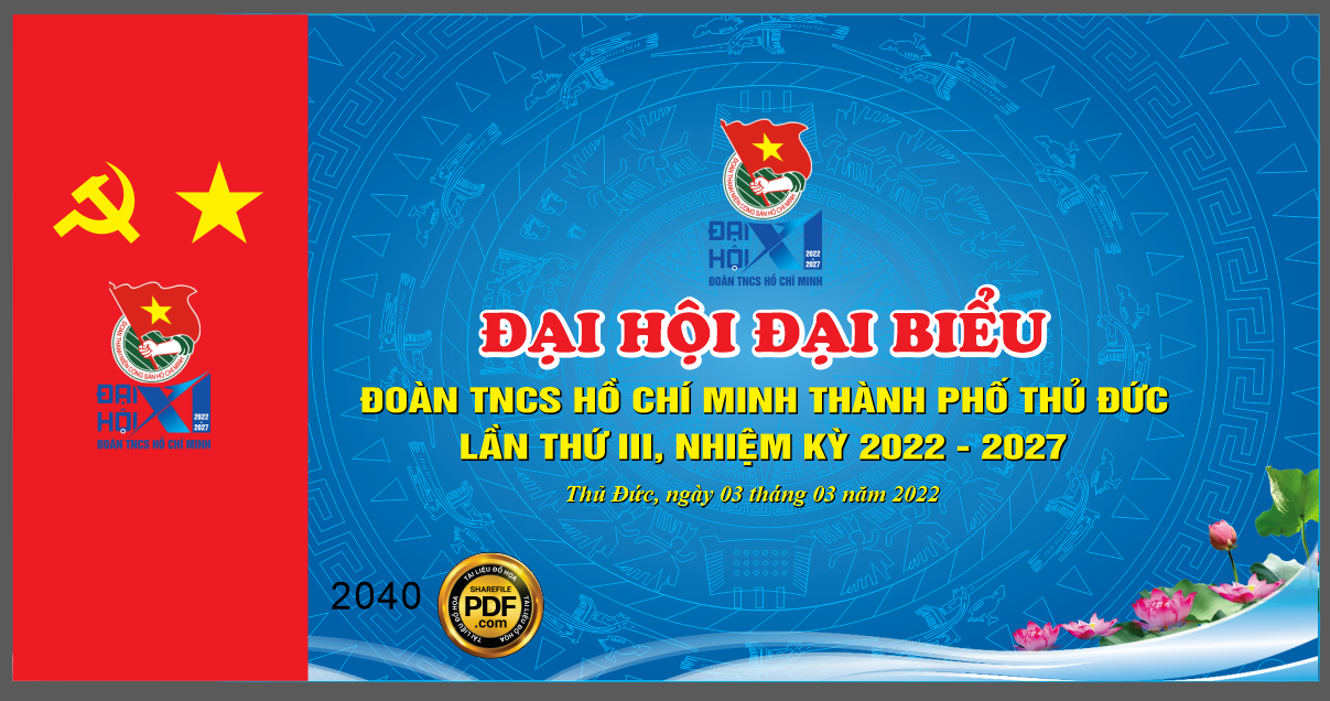 Market sân khấu Đại hội đoàn TNCS Hồ Chí Minh TP. Thủ Đức