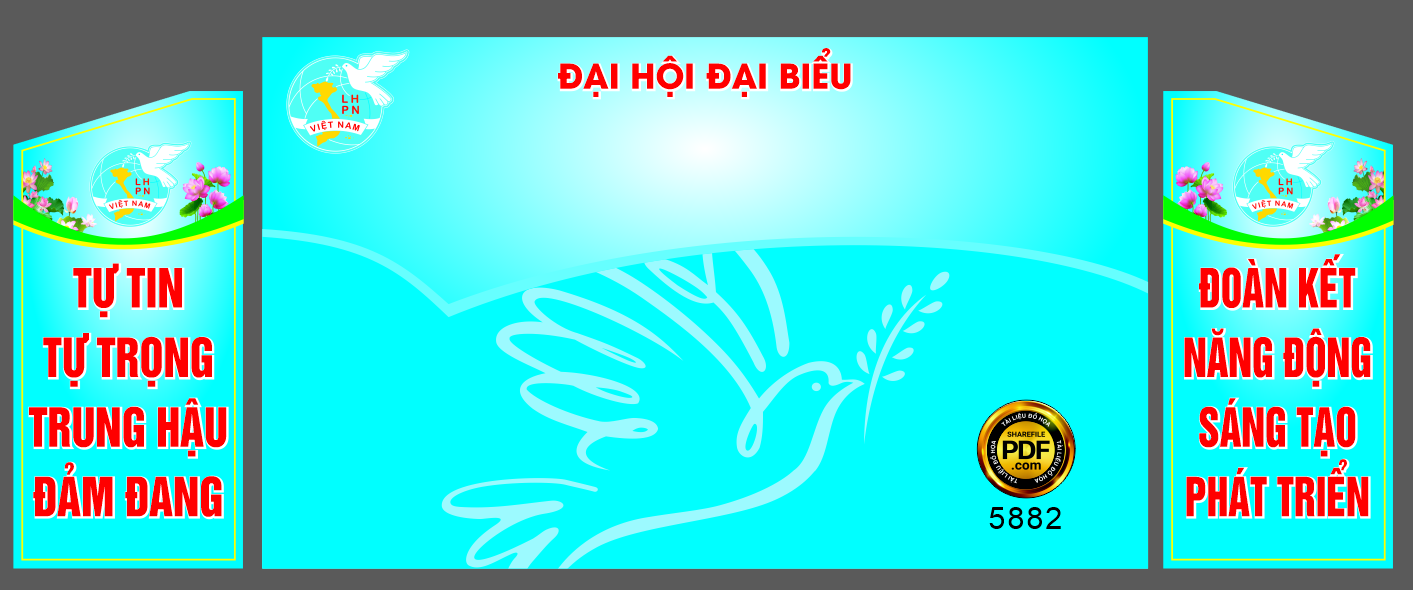 Phông nền đại hội đại biểu hội liên hiệp phụ nữ Việt Nam