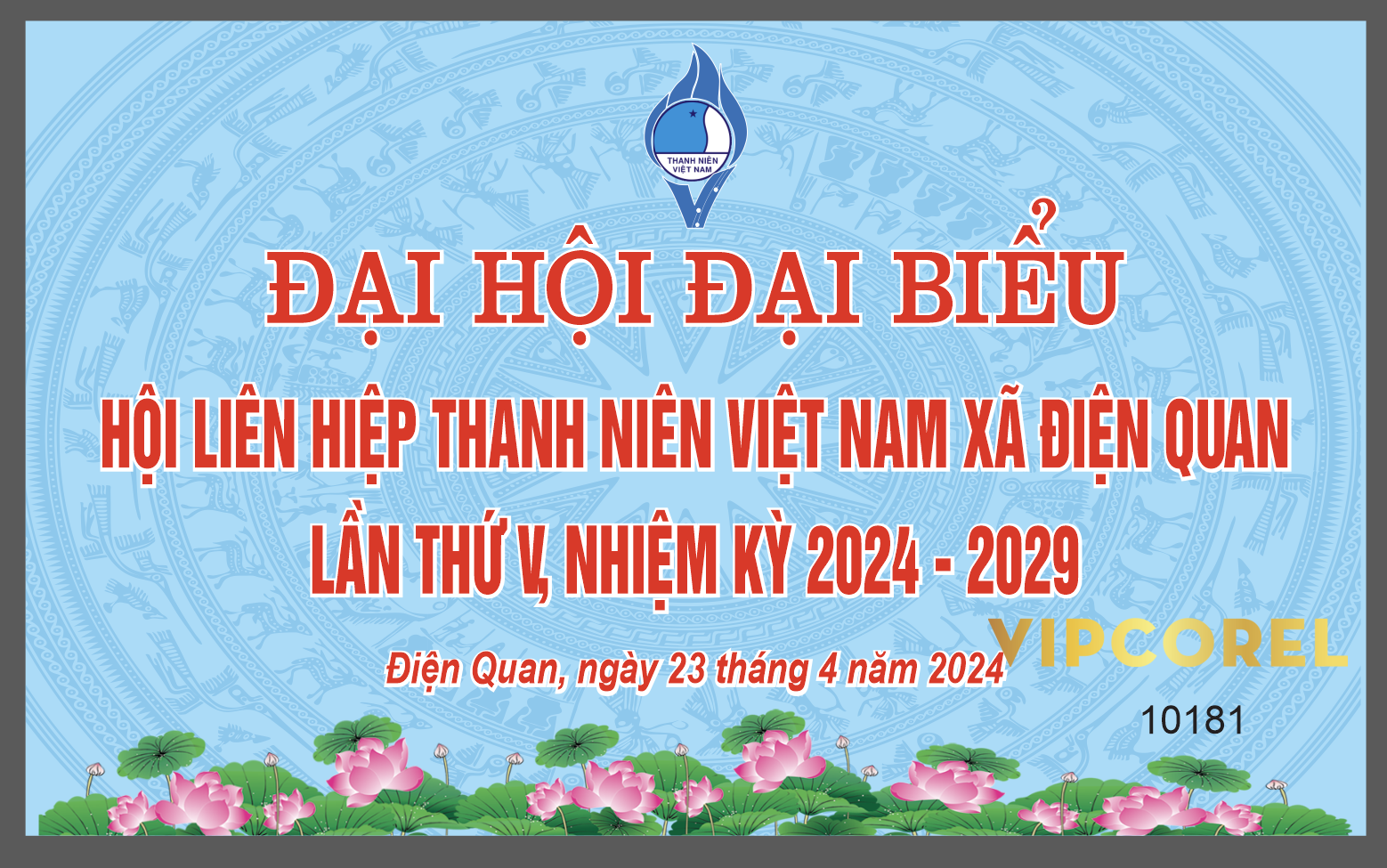 Market đại hội hội liên hiệp thanh niên 2024 vector