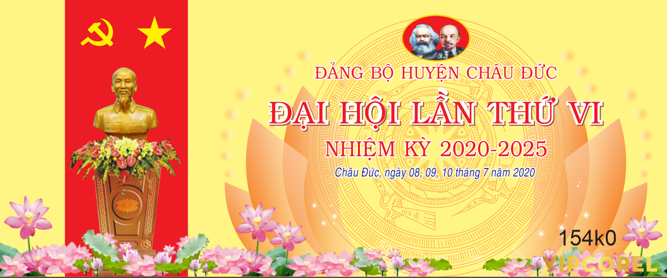 Market sân khấu đại hội lần thứ VI file vector