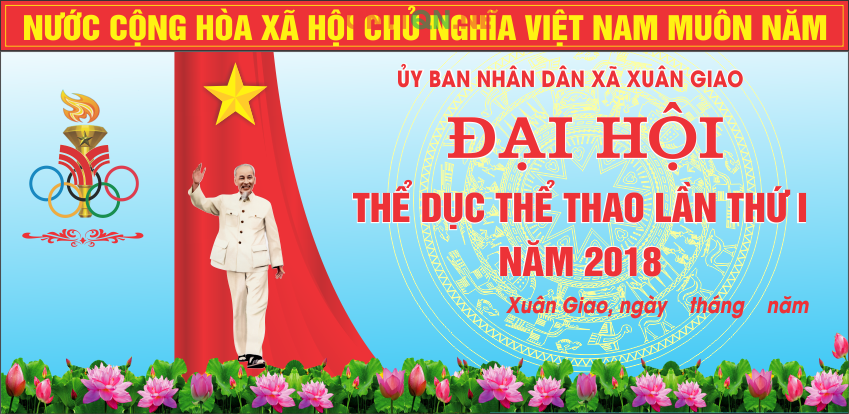 Market Backdrop Đại hội thể dục thể thao file CDR
