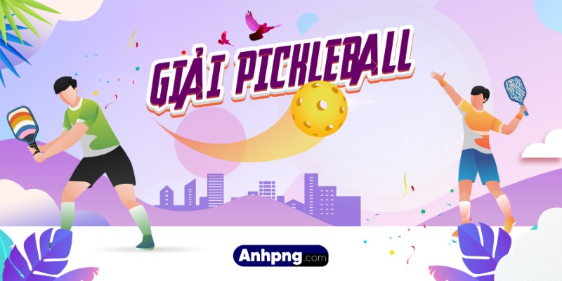 Giải pickleball – Ảnh pickleball vector tổ chức sự kiện thể thao, thiết kế poster