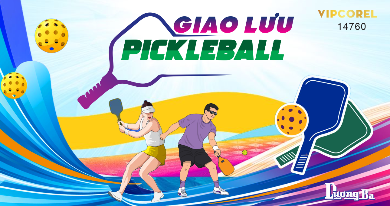 Background Giao Lưu Pickleball vector file corel