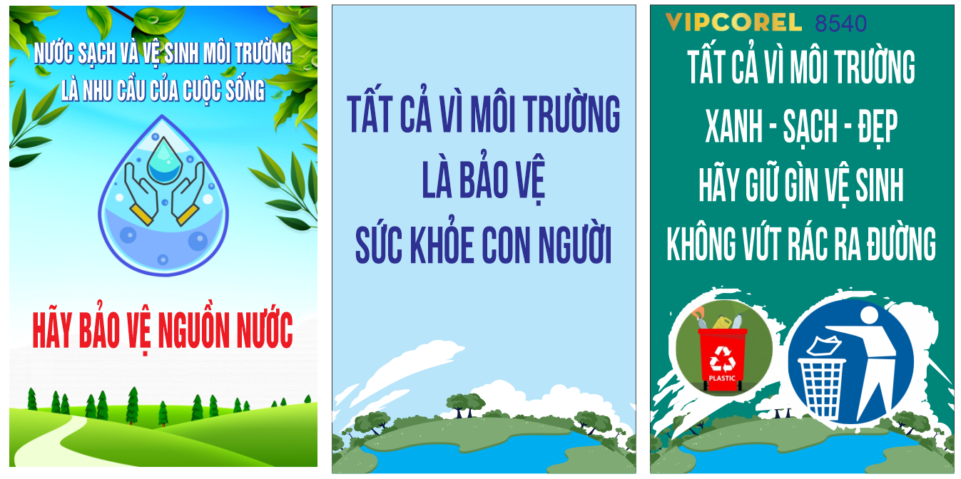 Pano tuyên truyền hãy bảo vệ nguồn nước