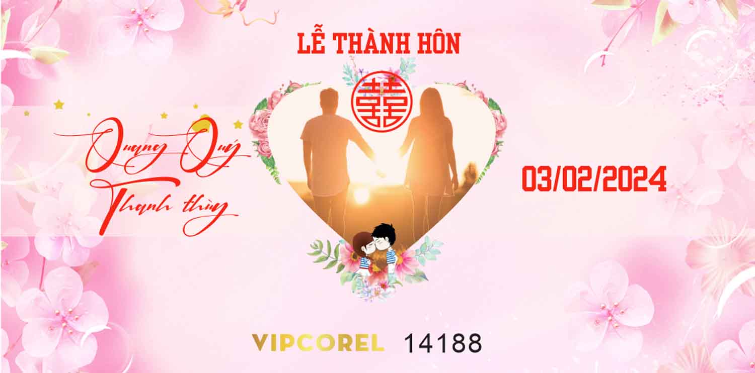 Backdrop sân khấu đám cưới 2024 vector #93