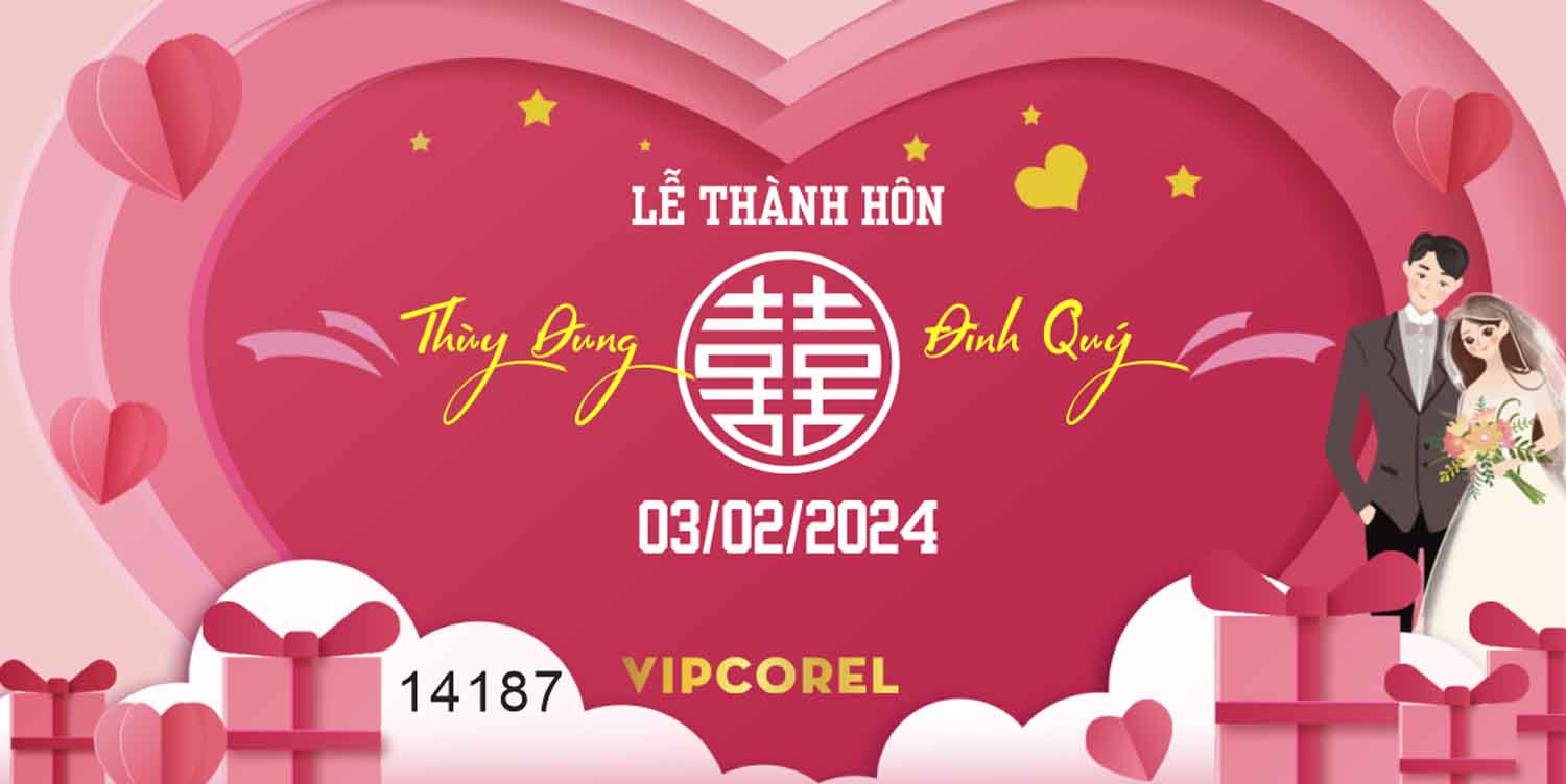 Backdrop sân khấu đám cưới 2024 vector #92