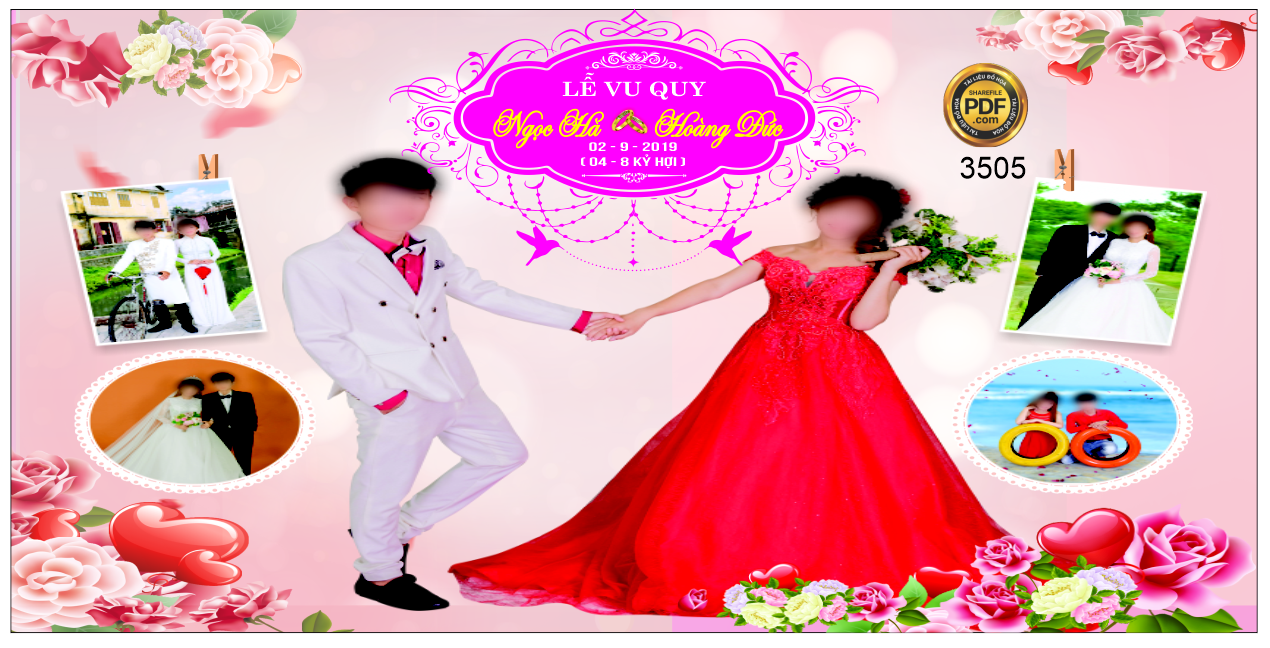 Backdrop chụp ảnh cưới Lễ Vu Quy file corel