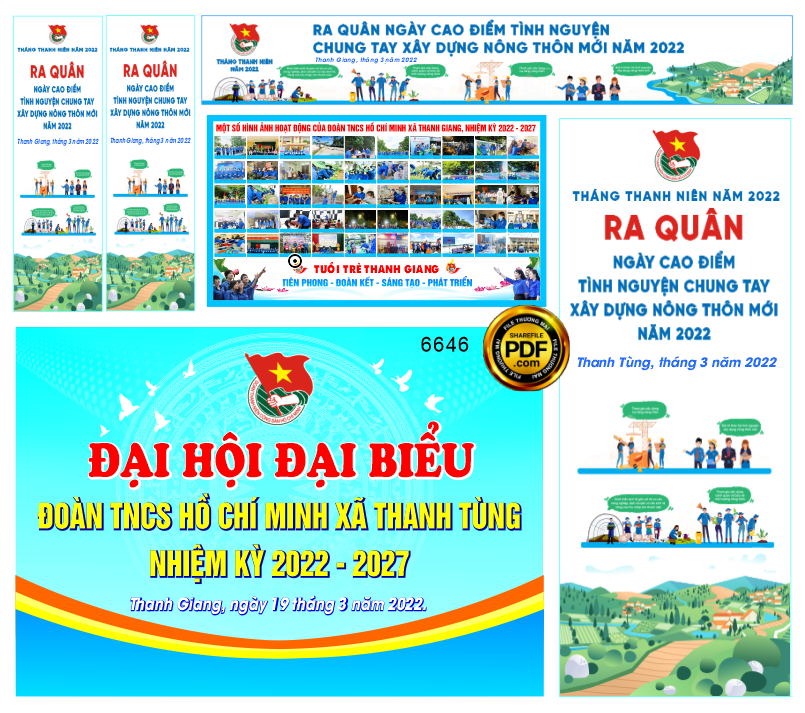 Market Lễ ra quân ngày cao điểm tình nguyện file corel