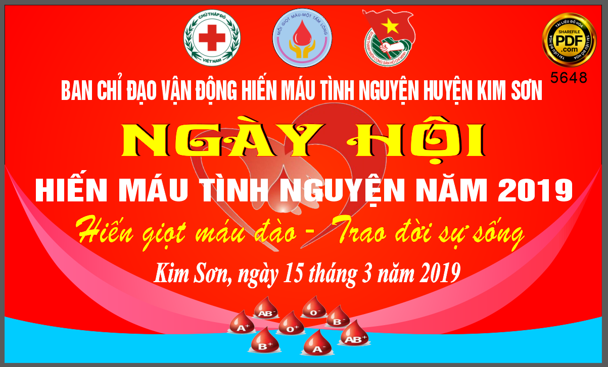 Ngày hội hiến màu tình nguyện huyện Kim Sơn file corel